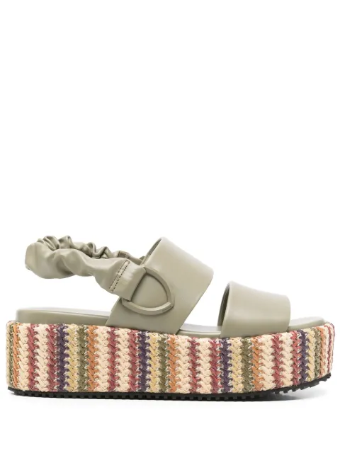 Blauer 50mm striped heeled sandals