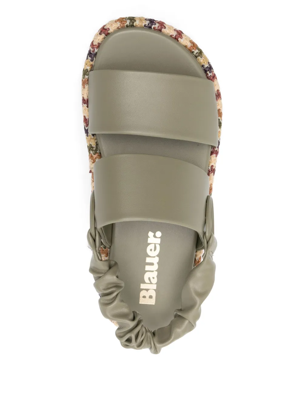 Blauer 50mm striped heeled sandals Green