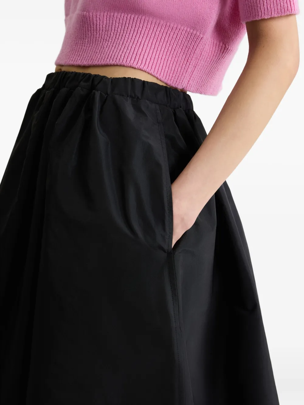Patou Asymmetrische midi-rok Zwart