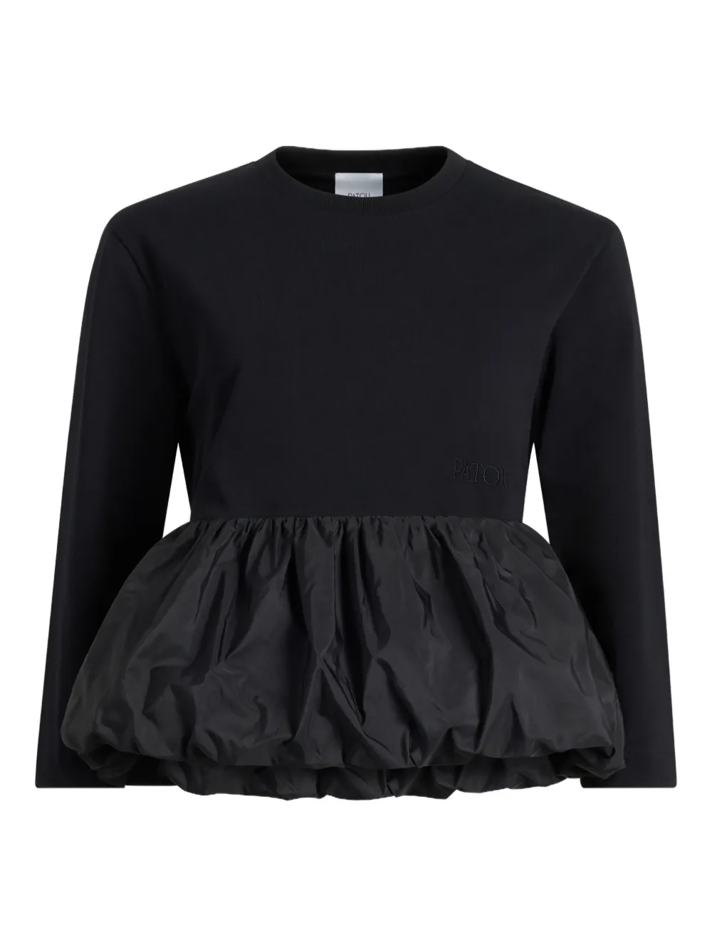 Patou Bubble-hem Top In Black