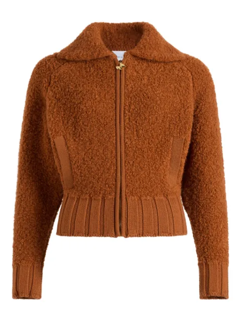 Patou bouclé zip-front jacket