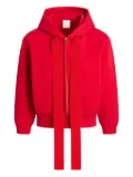 Patou logo-embroidered zip-up hoodie