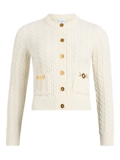 Patou 粗绞花针织排扣开衫