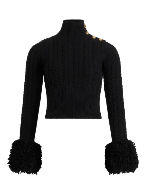 Patou cable-knit button-embellished sweater