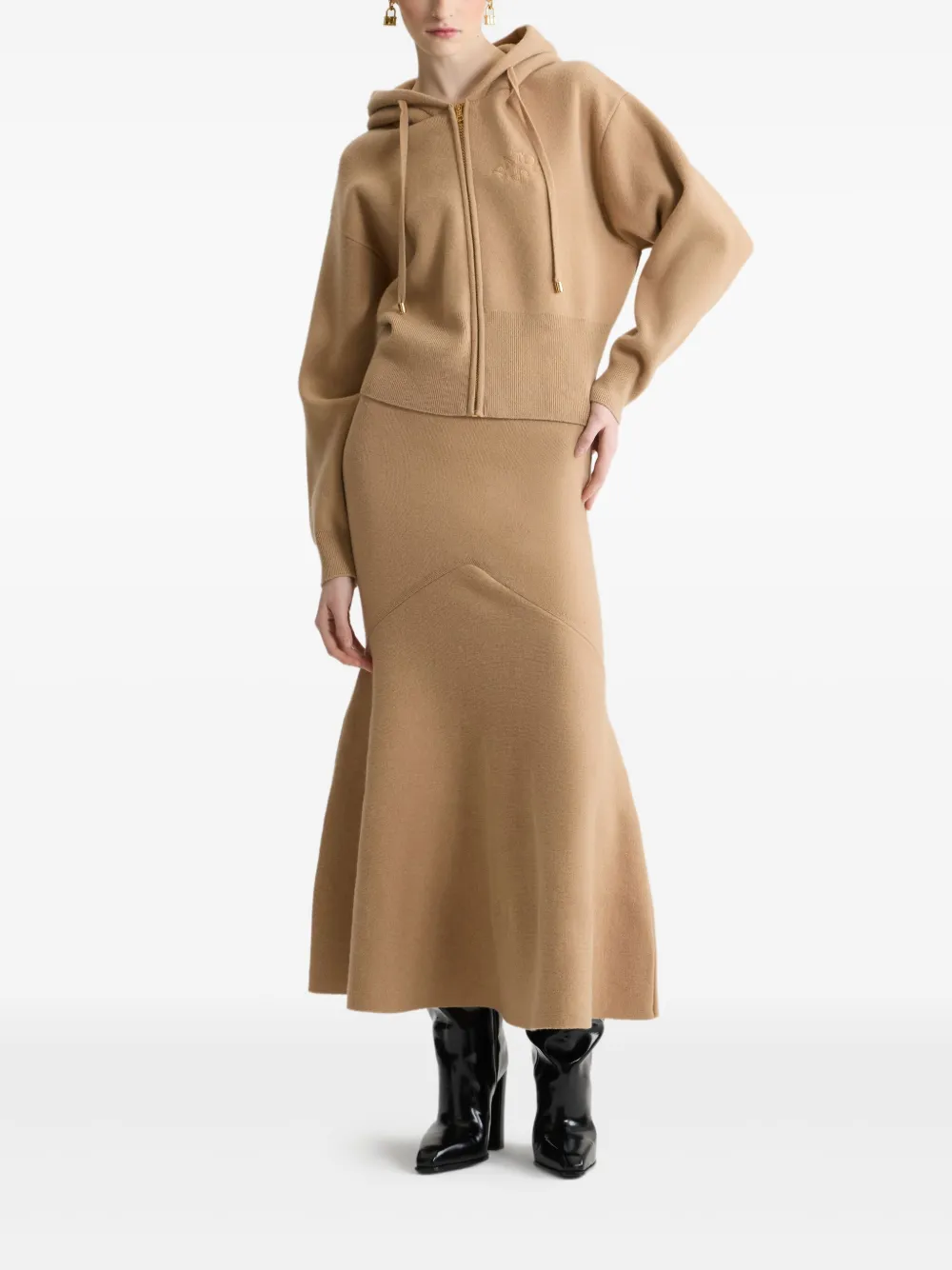 Patou zip-up embroidered hoodie | Cardigans | Image 2