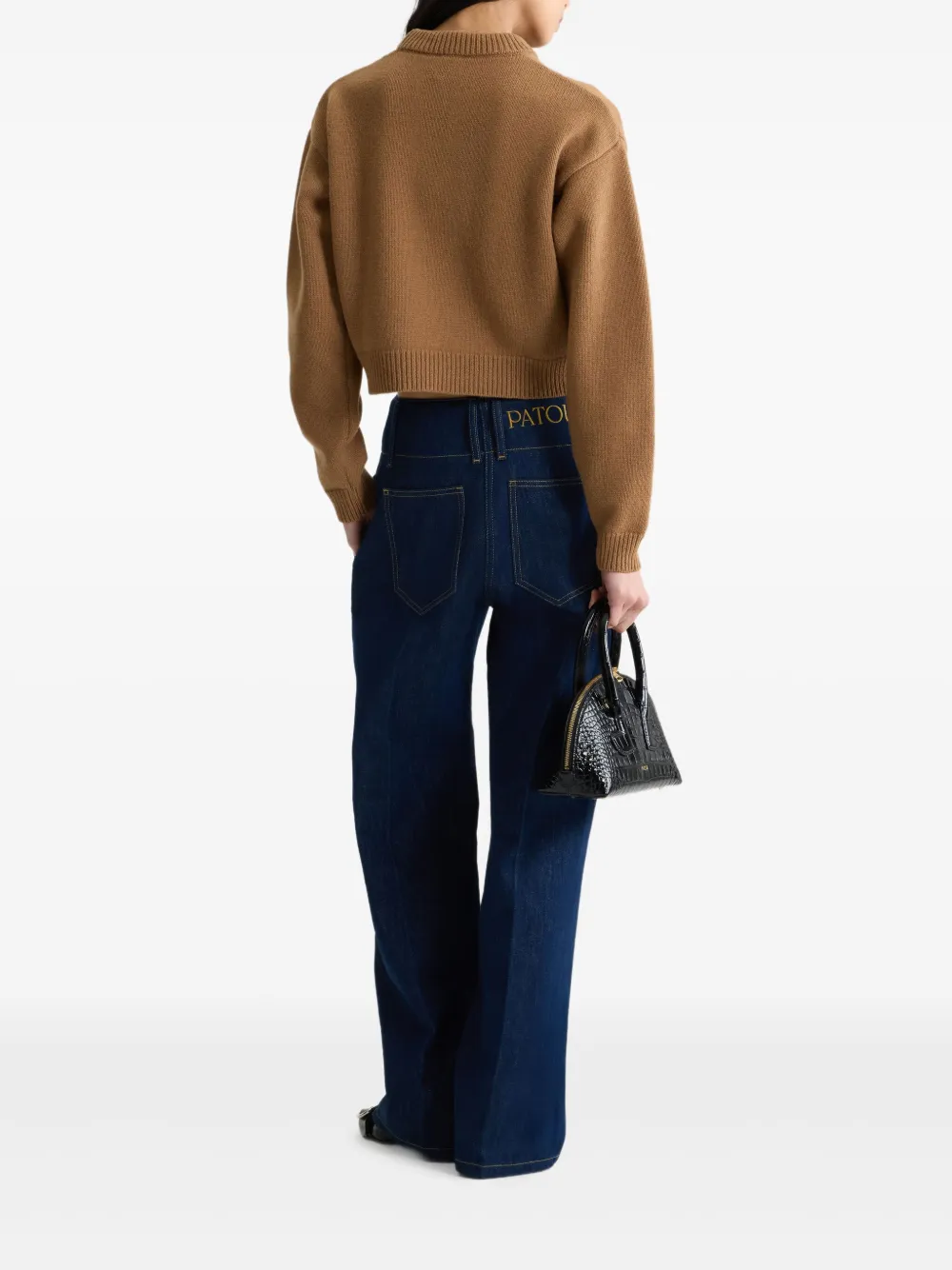 Patou intarsia-logo jumper Bruin