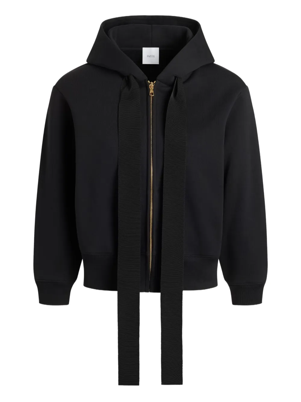 Patou Zip-up Hoodie In Black