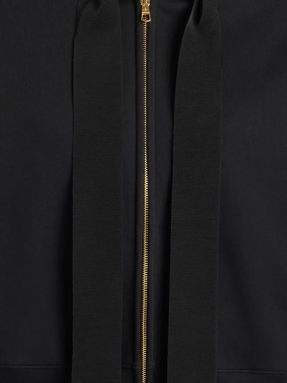 Patou Hoodie met rits - Zwart