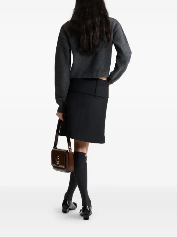 Patou Belted zip-front Mini Skirt Black FARFETCH PH