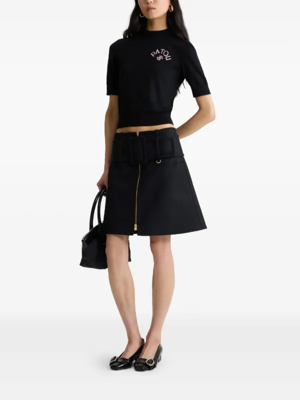 PATOU ブラック ロゴセーター Patou ロゴ セーター | ブラック | FARFETCH JP