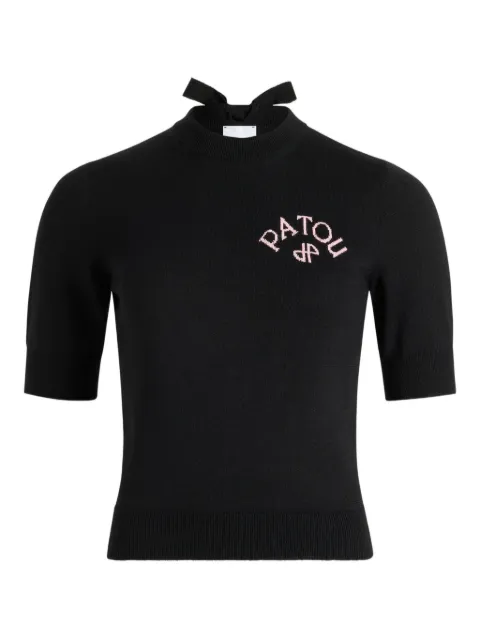 Patou logo-embroidered sweater