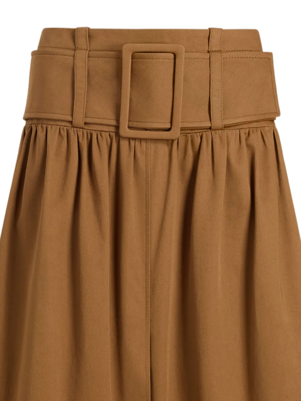 Patou Geplooide rok met ceintuur - Bruin