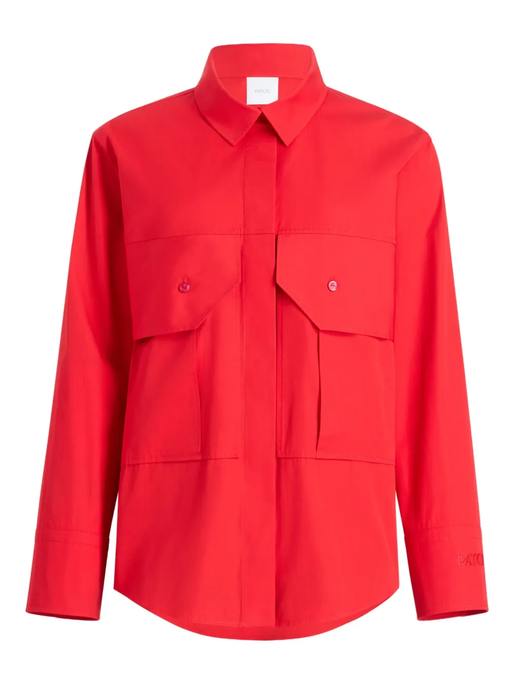 pocket-detail organic cotton shirt