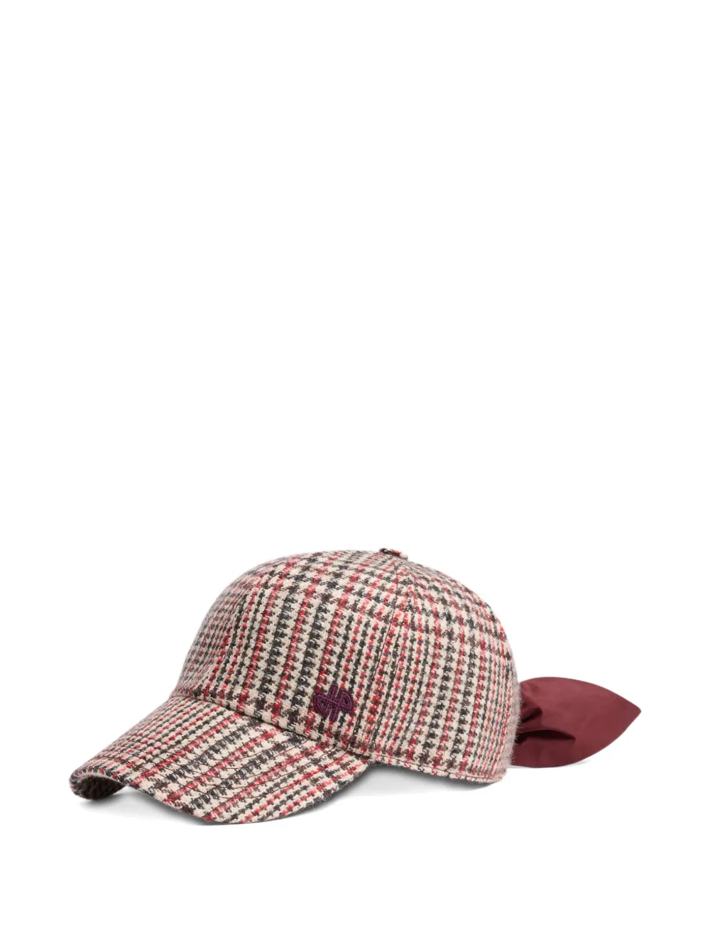 Patou ハウンドトゥース ウールキャップ - レッド Patou ハウンドトゥース ウールキャップ - レッド