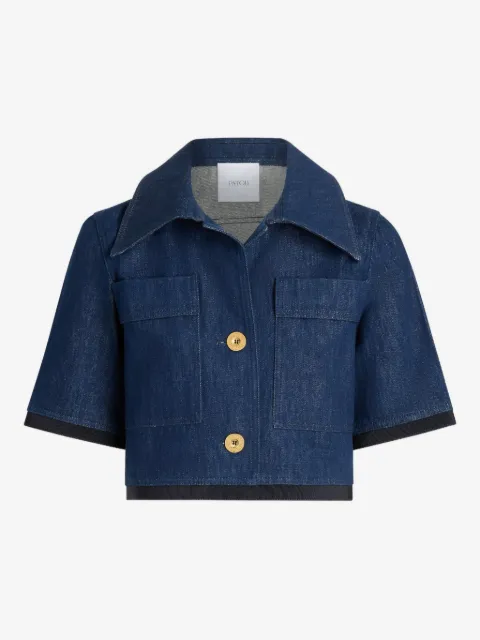 Patou denim short-sleeved jacket