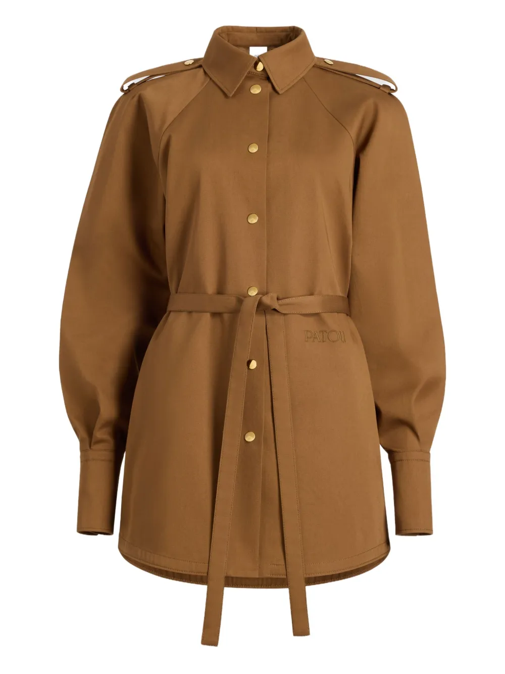 Patou Blouse met ceintuur Bruin
