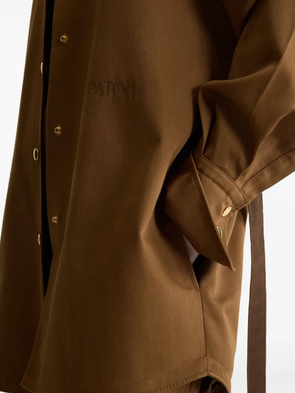 Patou Blouse met ceintuur Bruin