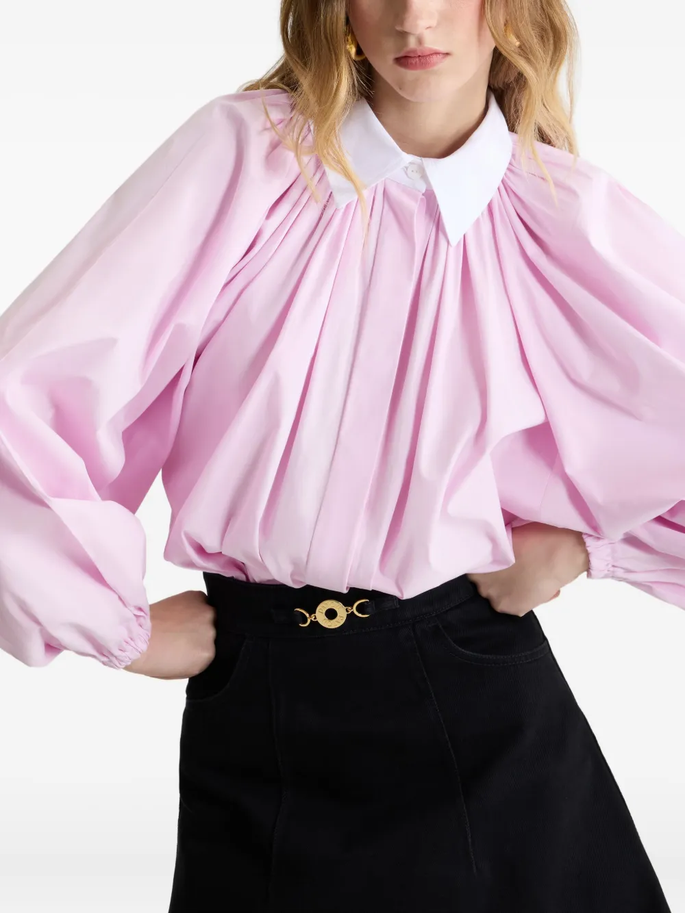 Patou Popeline blouse met lange mouwen Roze