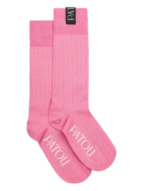 Patou ribbed logo socks