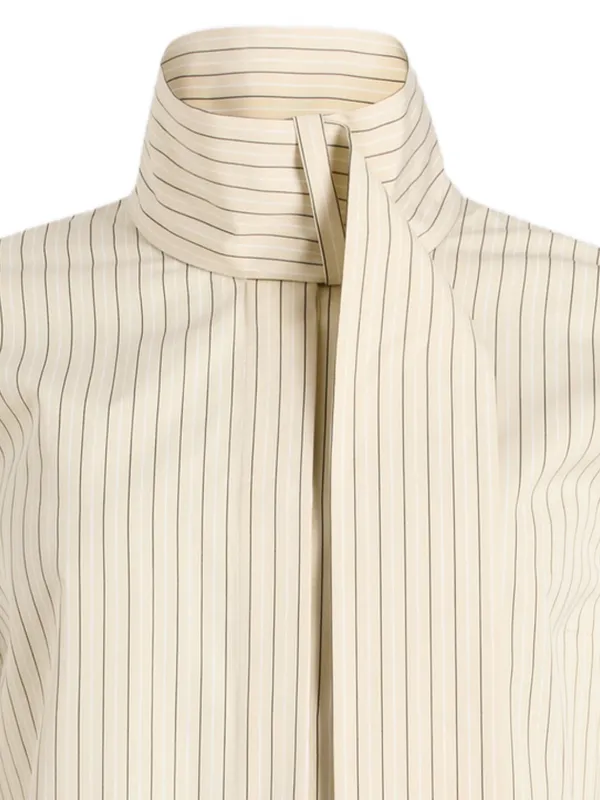 Patou ストライプ スカーフカラーブラウス | ニュートラル | FARFETCH JP