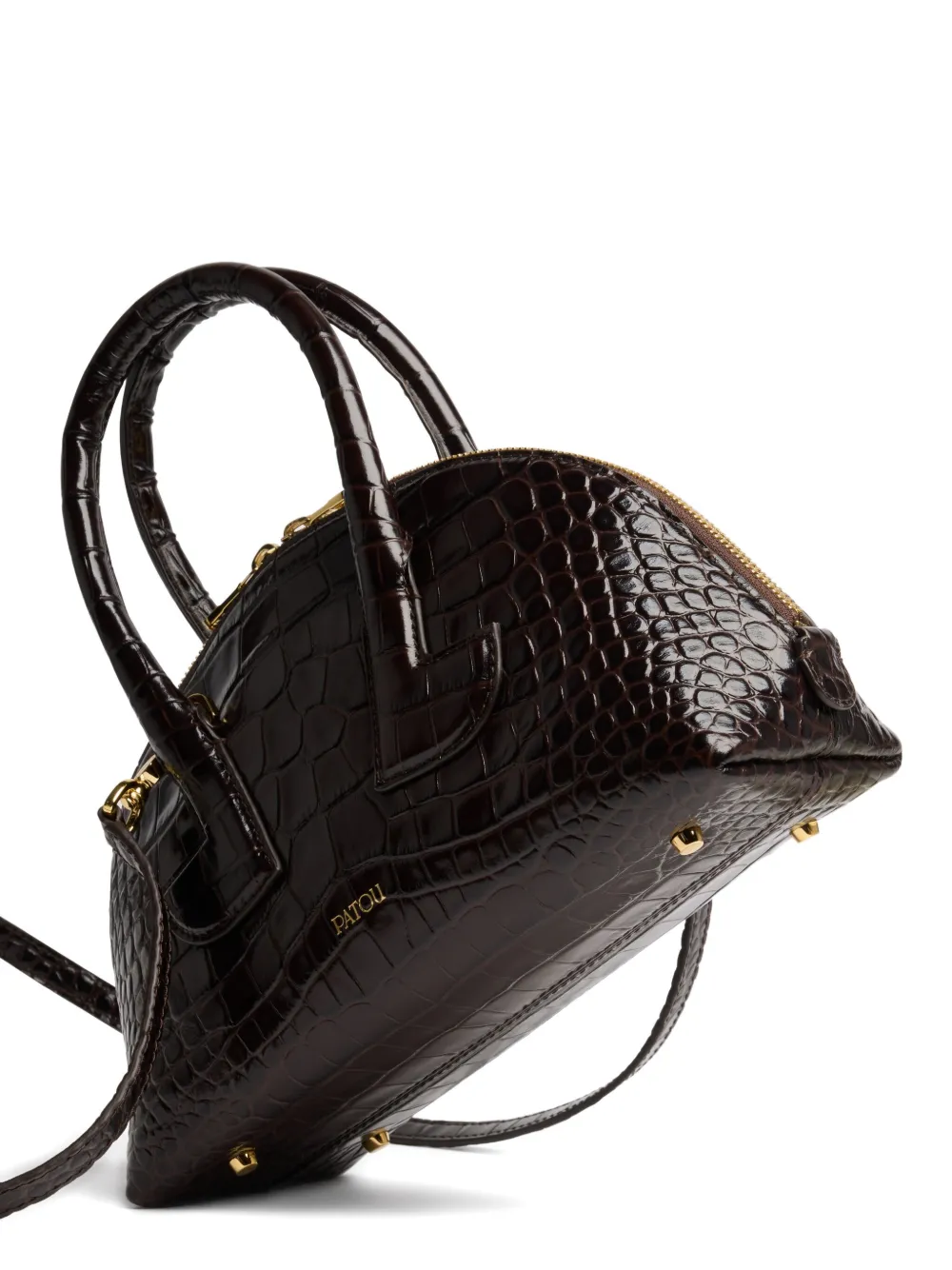 Patou crocodile-effect half-moon crossbody bag | Image 2
