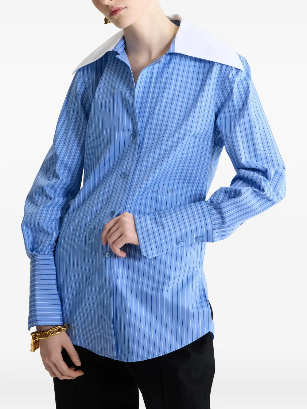 Patou Gestreepte blouse 5079 ICE BLUE STRIPES