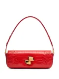 Patou Le Lock crocodile-embossed shoulder bag - Red