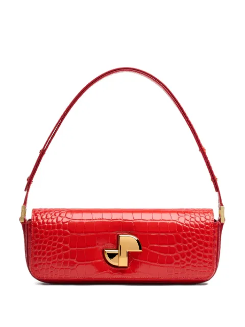 Patou Le Lock crocodile-embossed shoulder bag