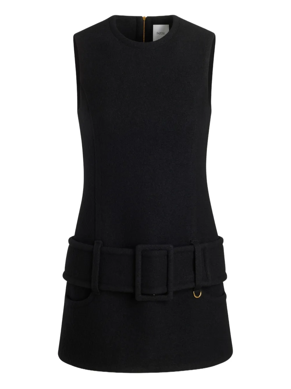 Patou Mini-jurk met ceintuur Zwart