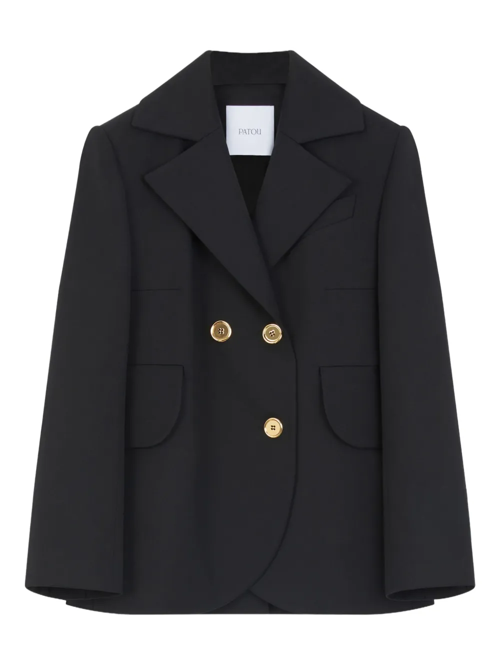 Patou belted double-breasted blazer | Black | Image 1