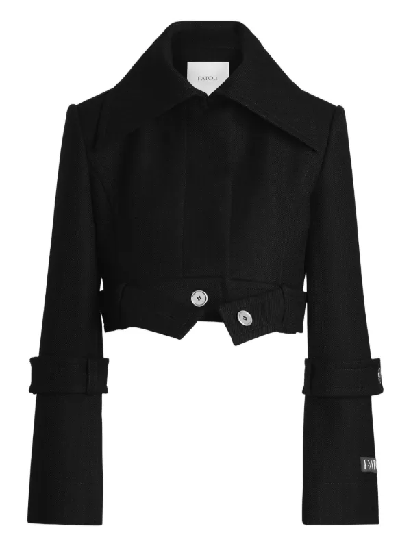 レディース PATOU クロップドジャケット ブラック