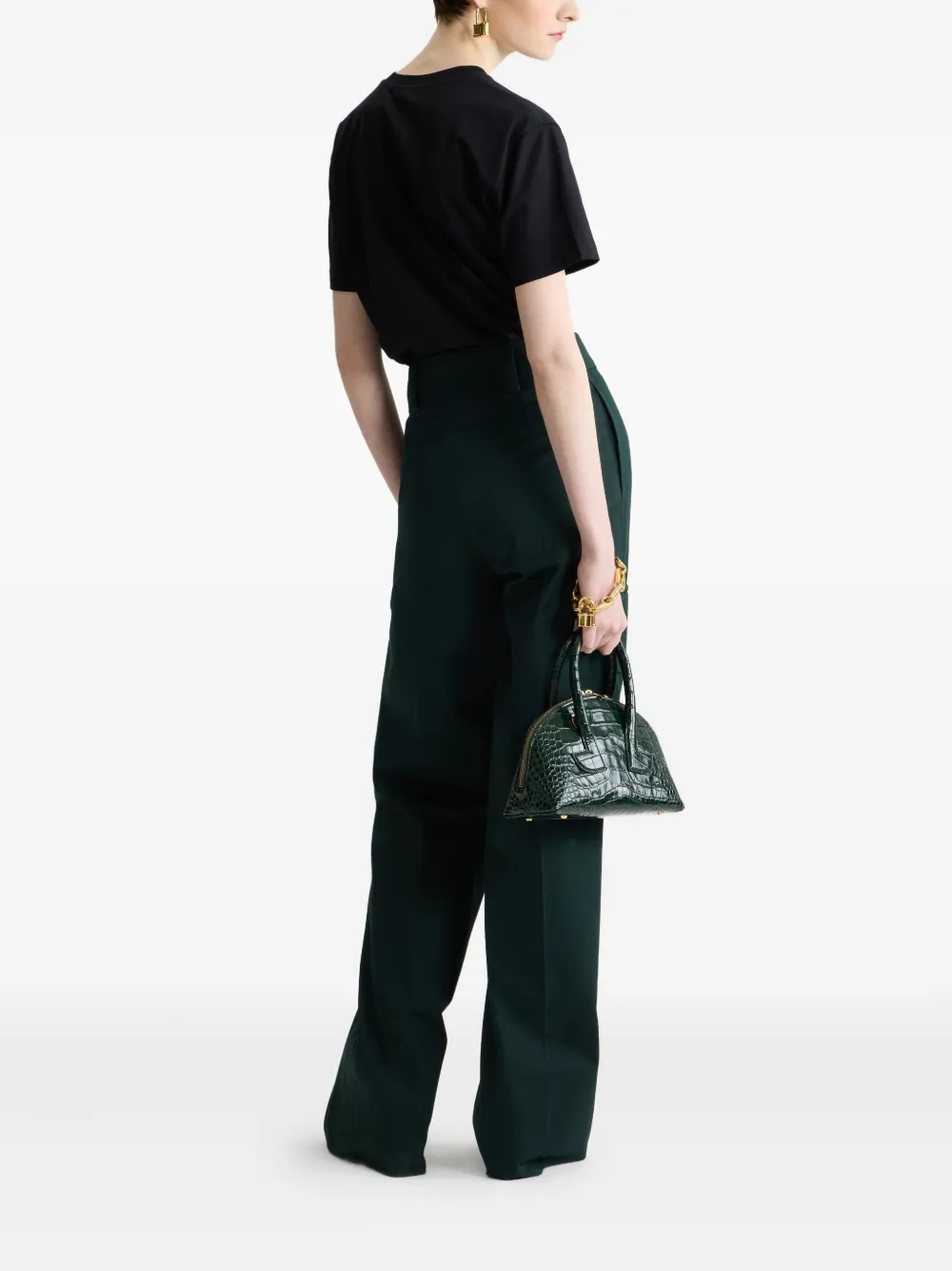 Patou T-shirt met geborduurd logo Zwart