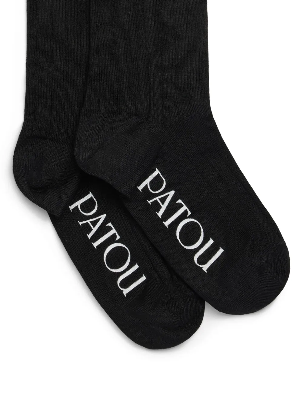  Patou Ribbed Socks - Black 