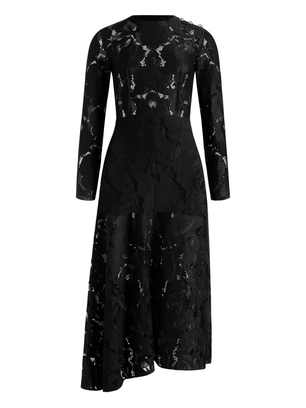 Patou Asymmetrische maxi-jurk Zwart