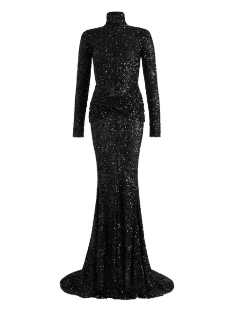 Patou sequinned high-neck maxi dress