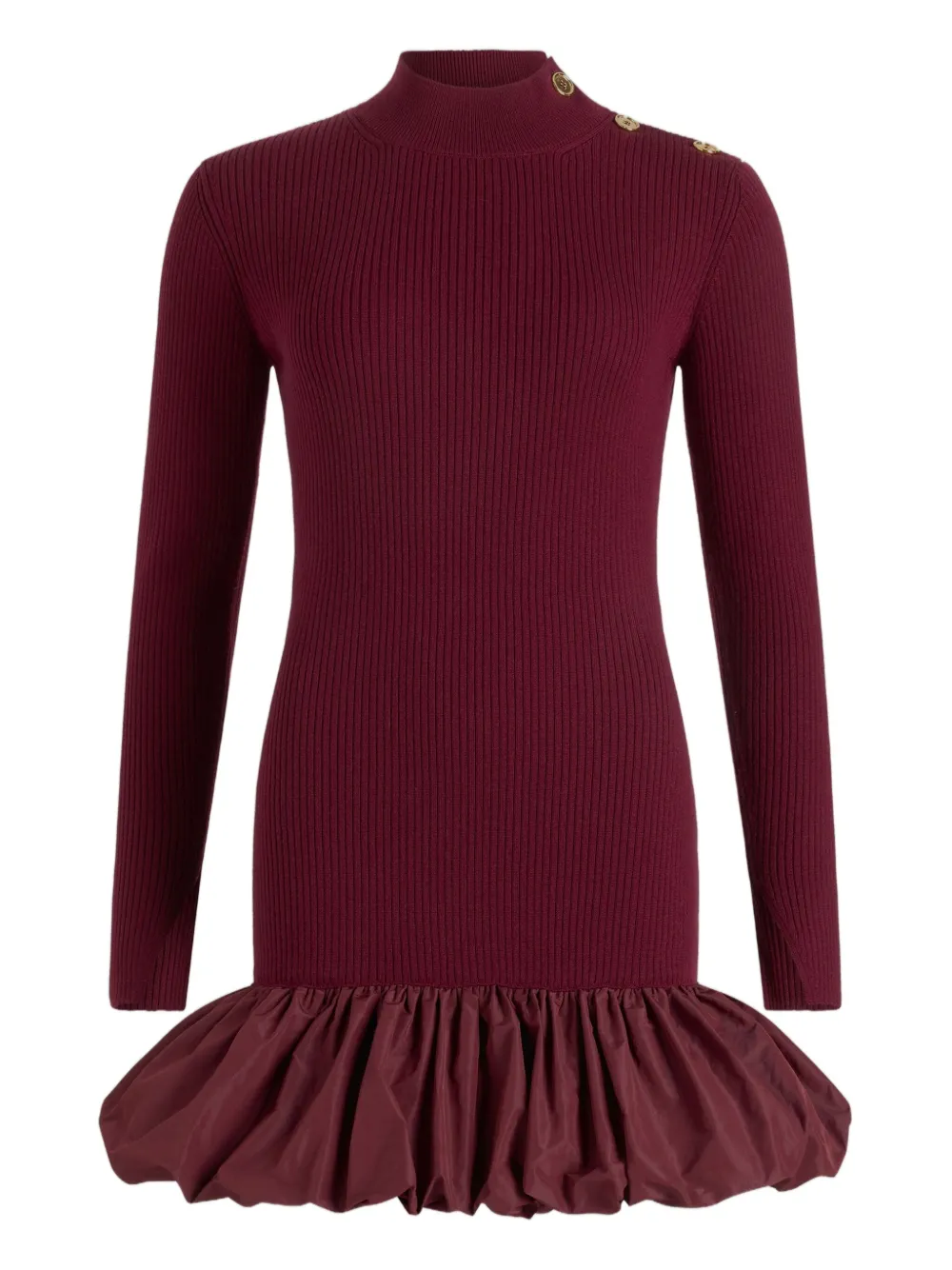 Patou ボタンディテール ミニドレス - レッド Patou ボタンディテール ミニドレス - レッド