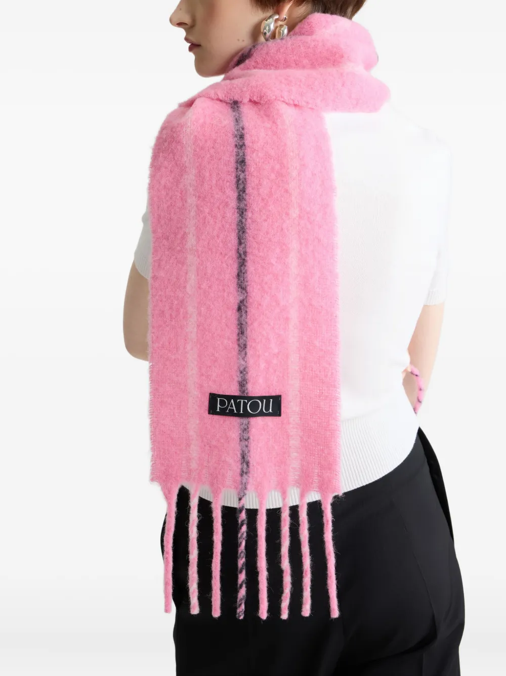 Patou striped fringe scarf | Image 2