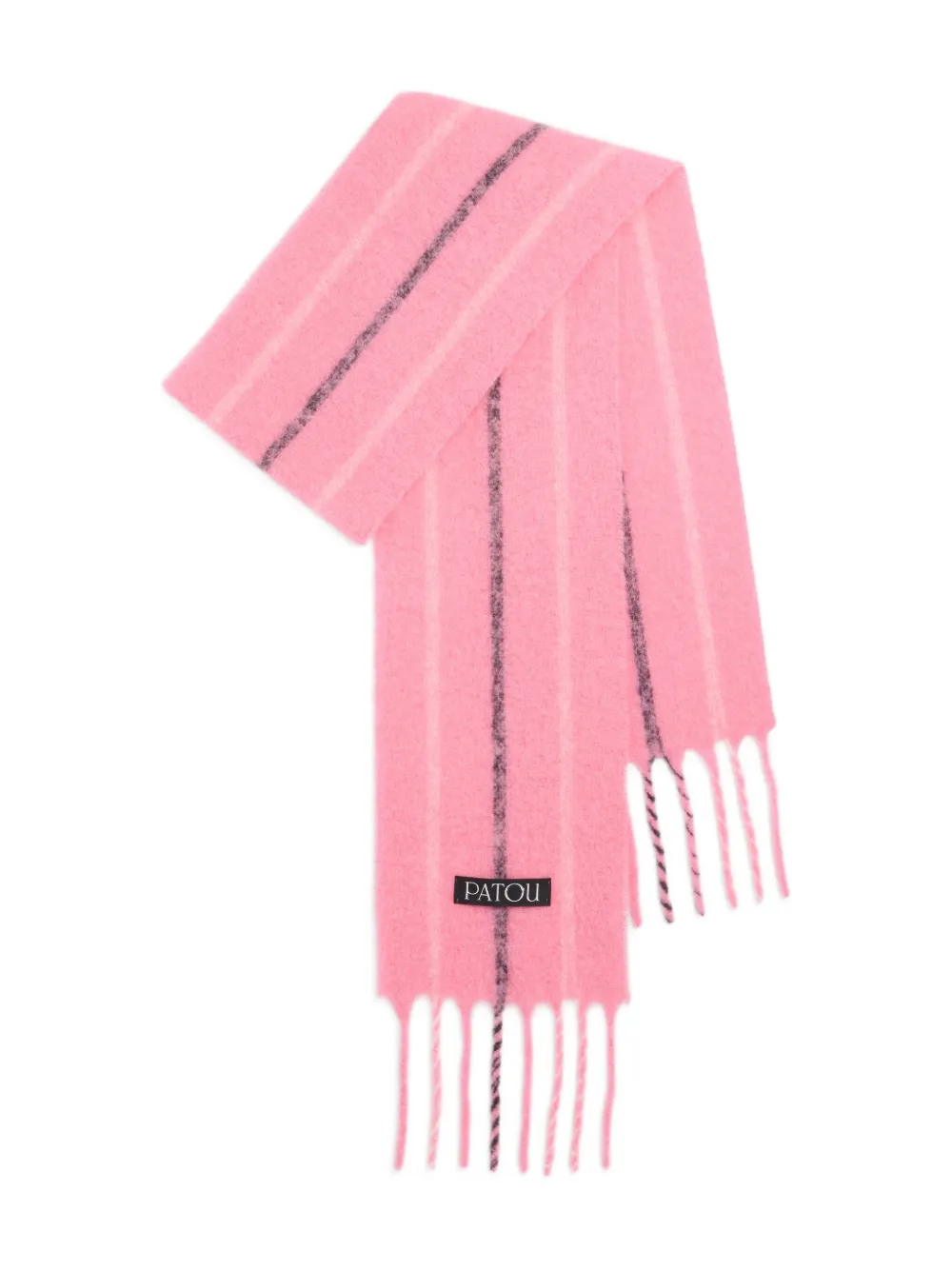 striped fringe scarf