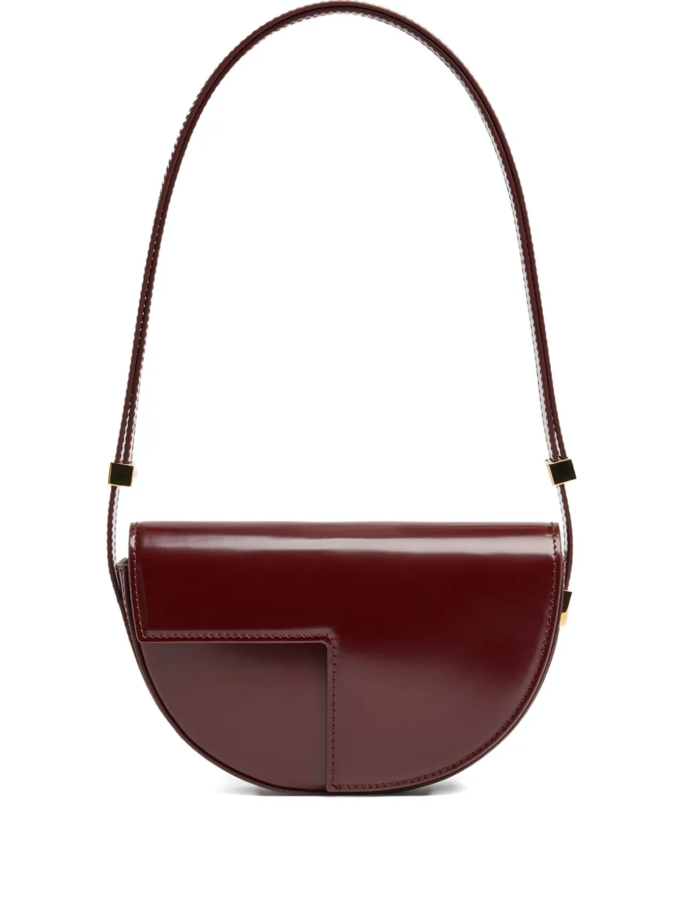 Patou Le Patou ハーフムーン レザーショルダーバッグ - レッド Patou Le Patou ハーフムーン レザーショルダーバッグ - レッド