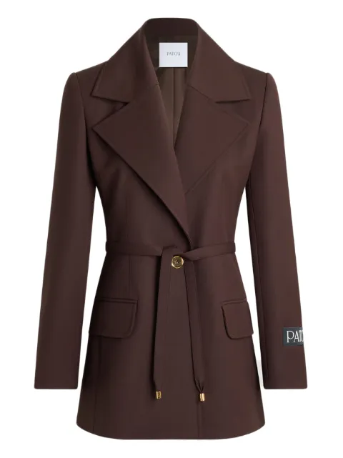 Patou single-breasted belted wool jacket