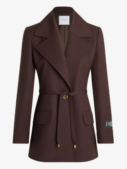 Patou single-breasted belted wool jacket