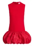 Patou tweed bubble-hem dress - Red