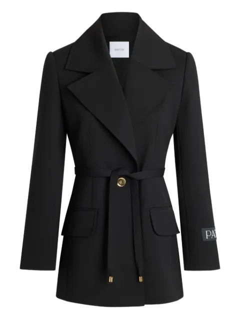 Patou single-breasted belted wool jacket