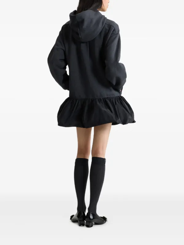 Patou ラッフルヘム フーデッドドレス | グレー | FARFETCH JP