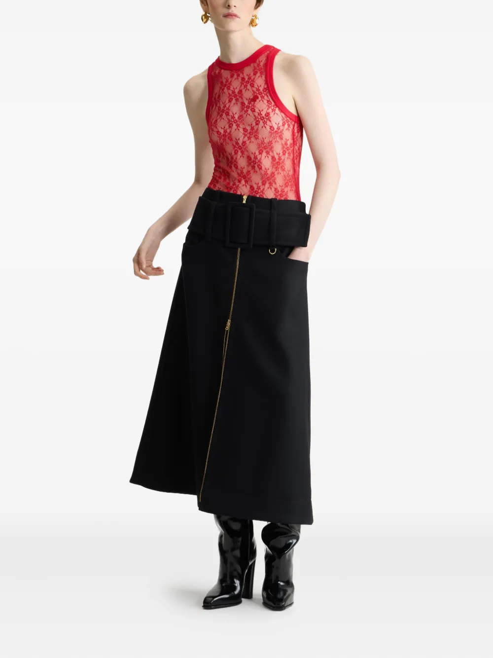 Patou lace jersey tank top | Vests & Tank Tops | Image 2