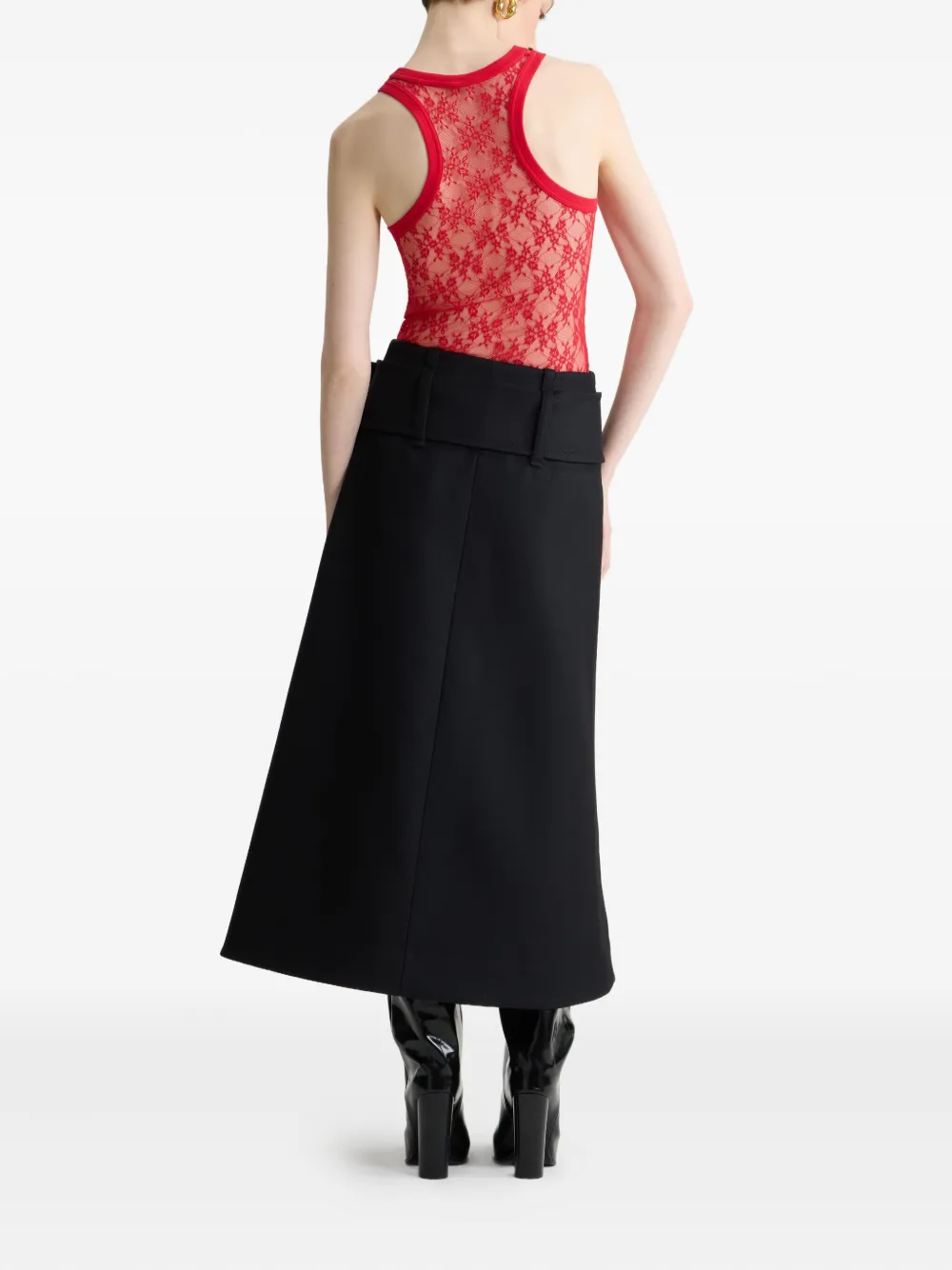 Patou Jersey tanktop met kant Rood