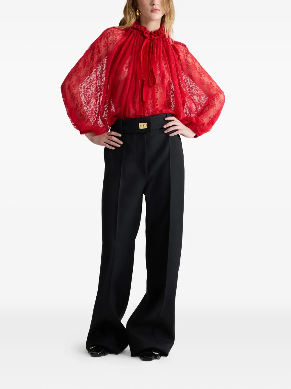 Patou lace drawstring top | Blouses | Image 2