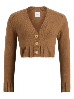 Cecilie Bahnsen Bessie Ruffled Cardigan | Brown | FARFETCH IE
