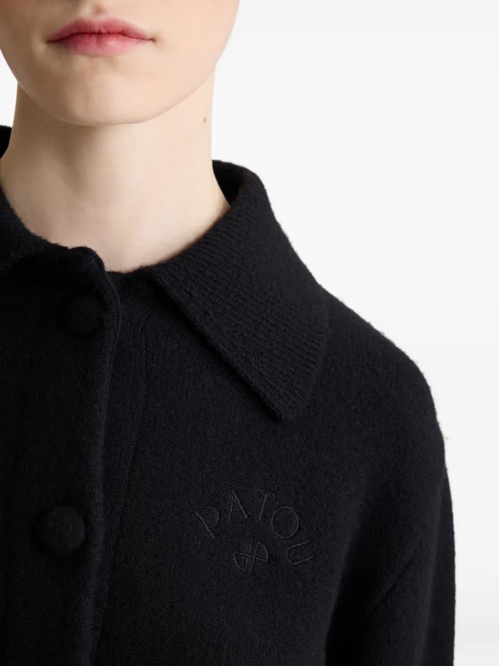 Patou Wollen vest Zwart