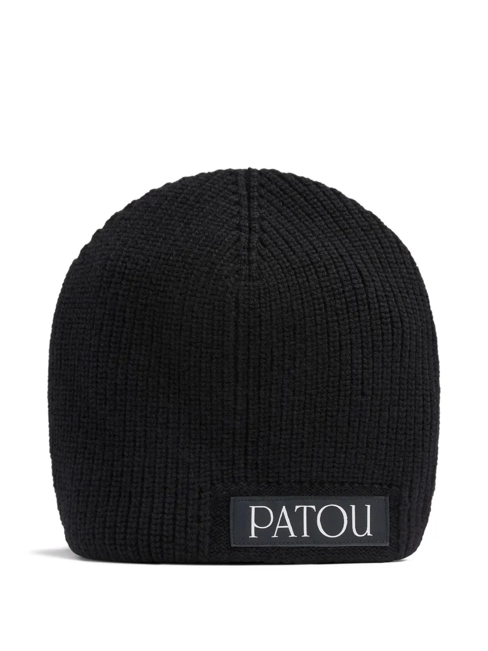 Patou Wollen muts met logo Zwart
